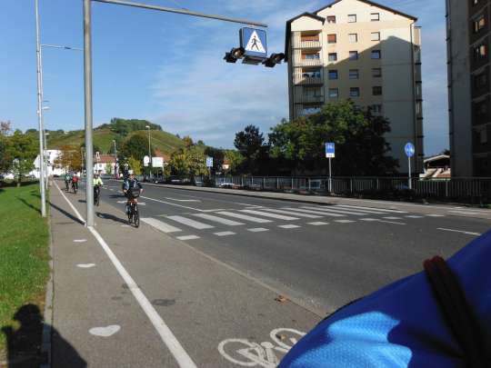 The bike lane in Lendava. I like the hearts :)
